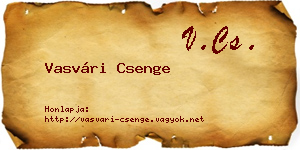 Vasvári Csenge névjegykártya